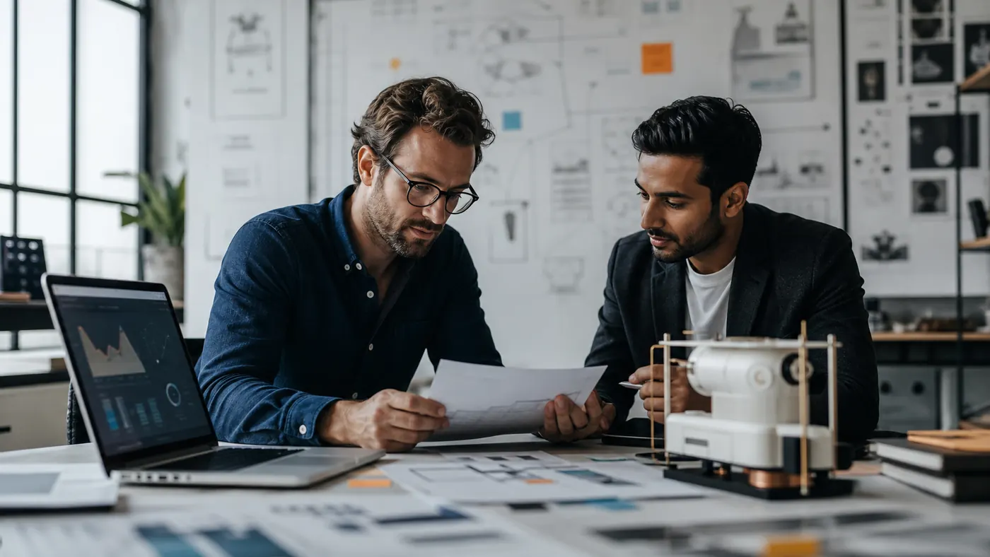 Fundadores revisando crecimiento y operacion